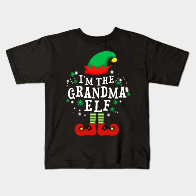 I'm The Grandma Elf Funny Christmas Kids T-Shirt by DexterFreeman
